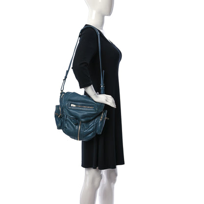 Alexander Wang Lambskin Mini Marti Backpack Petrol Rhodium Hardware 3 of 19