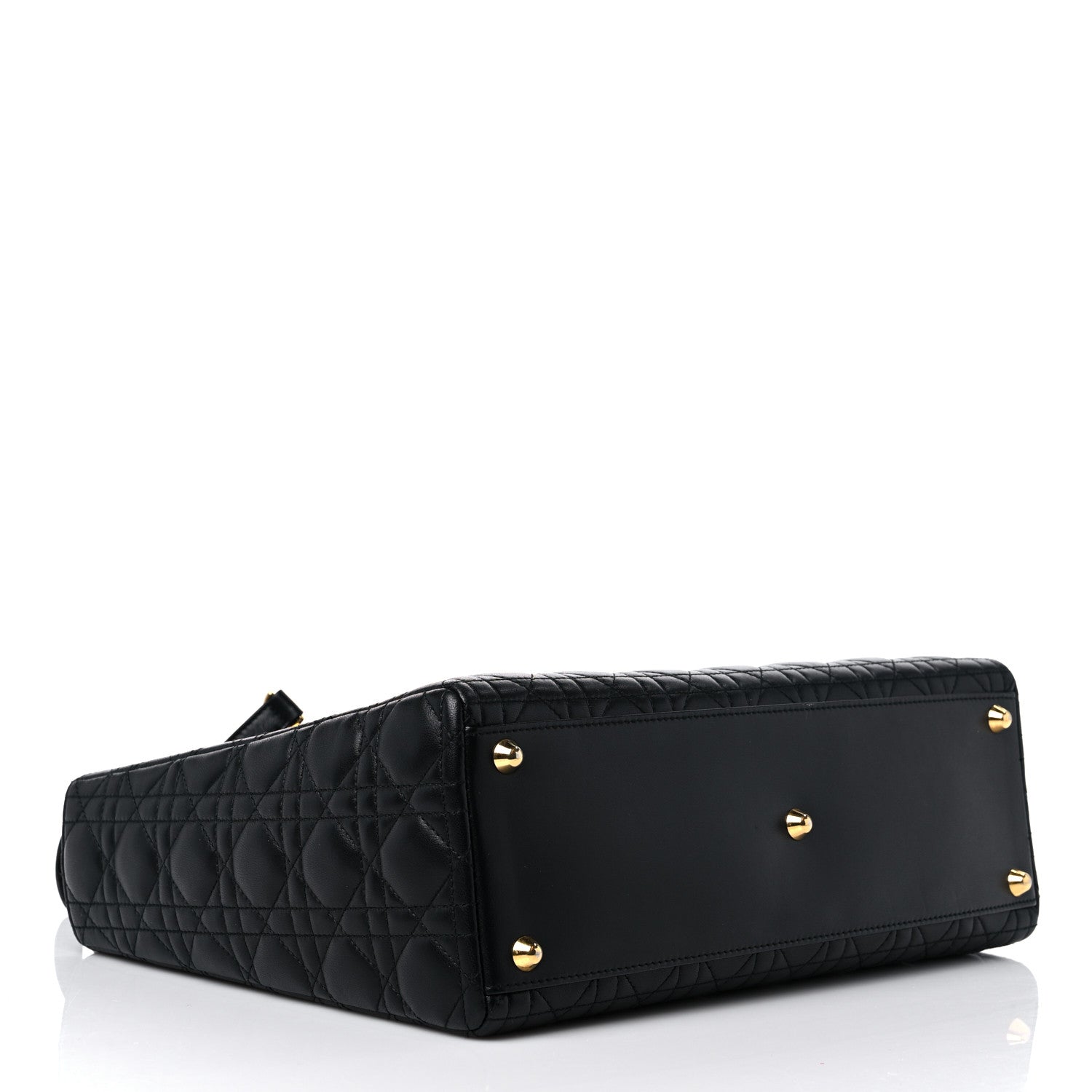 Christian Dior Lambskin Cannage Large Lady Dior Black 4 of 13