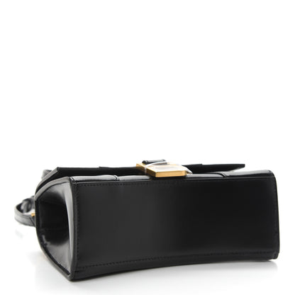 Balenciaga Shiny Box Calfskin Hourglass Top Handle Bag XS Black 4 of 9