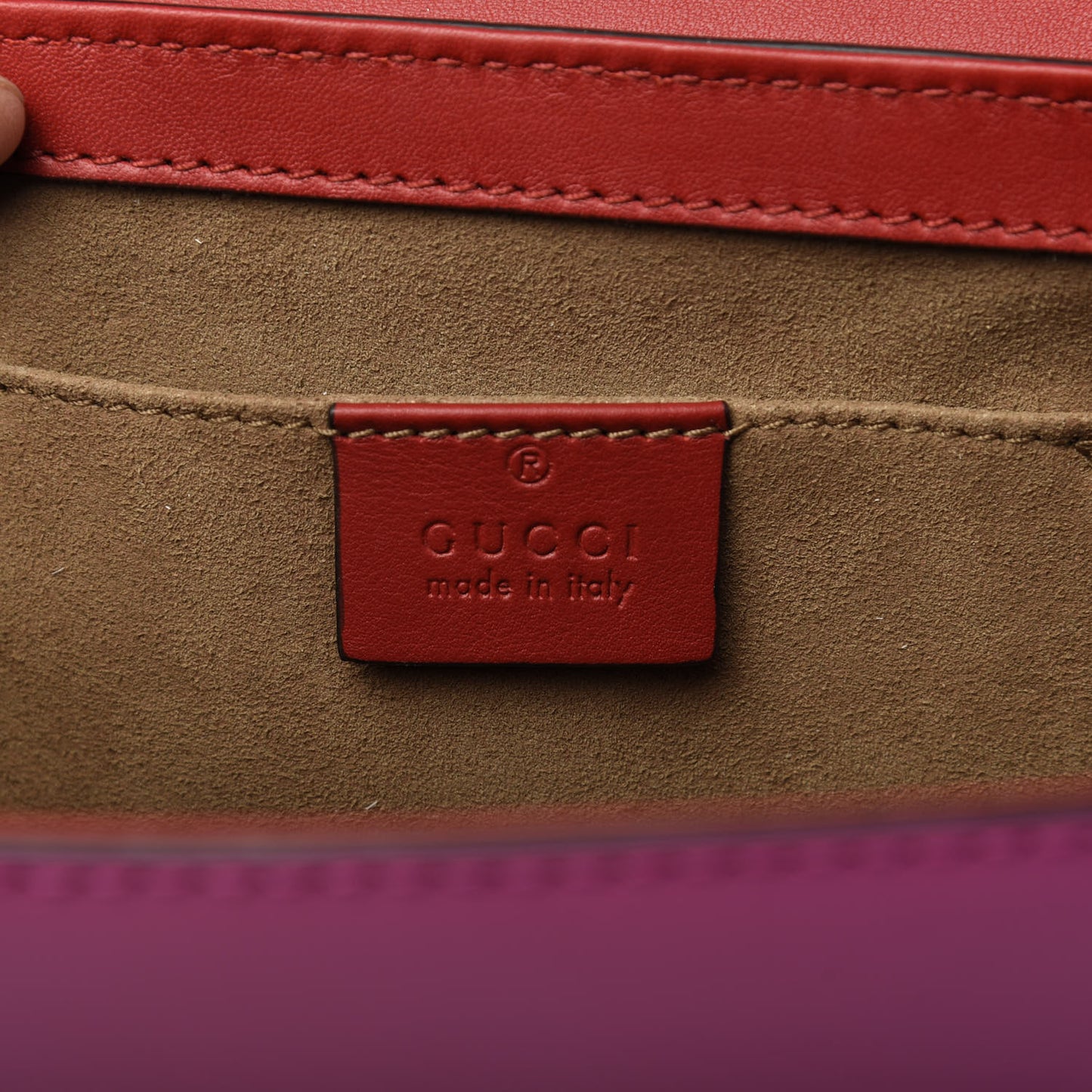 Calfskin Small Padlock Shoulder Bag New Rosette Hibiscus Red