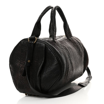 Alexander Wang Pebbled Lambskin Rocco Black Antique Brass Hardware 2 of 15