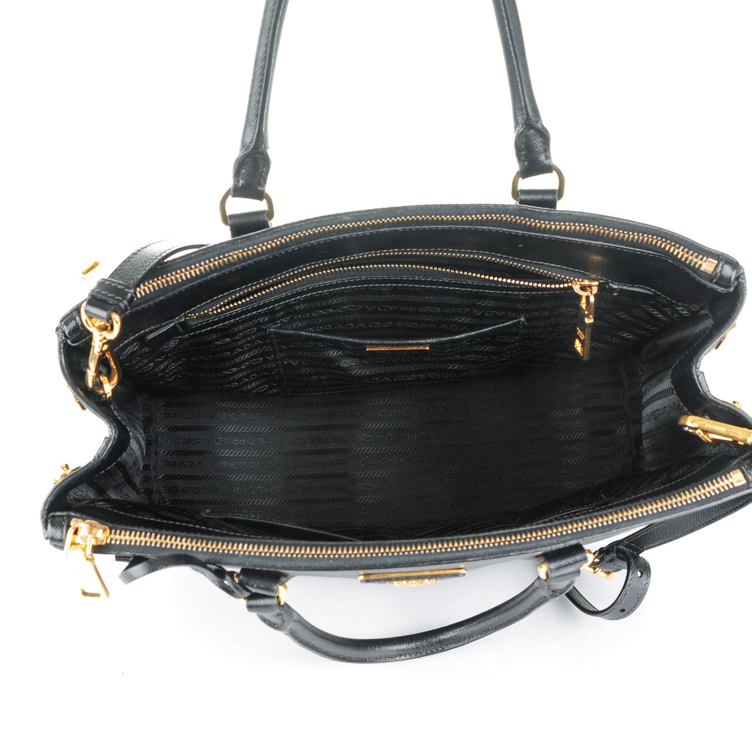 Prada Saffiano Large Galleria Double Zip Tote Black 5 of 8