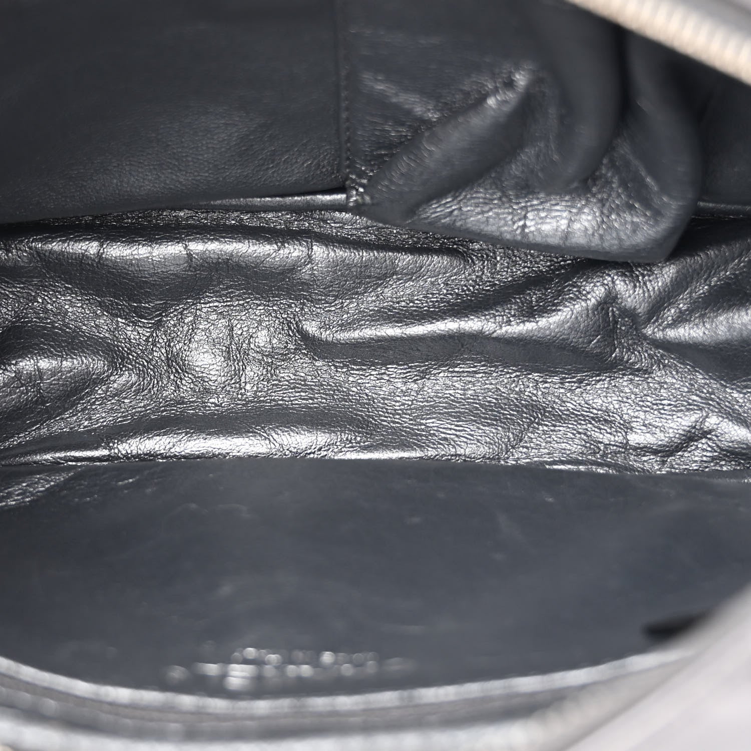 Chanel Metallic Aged Calfskin Quilted Medium Reissue Camera Case Dark Silver 5 of 10