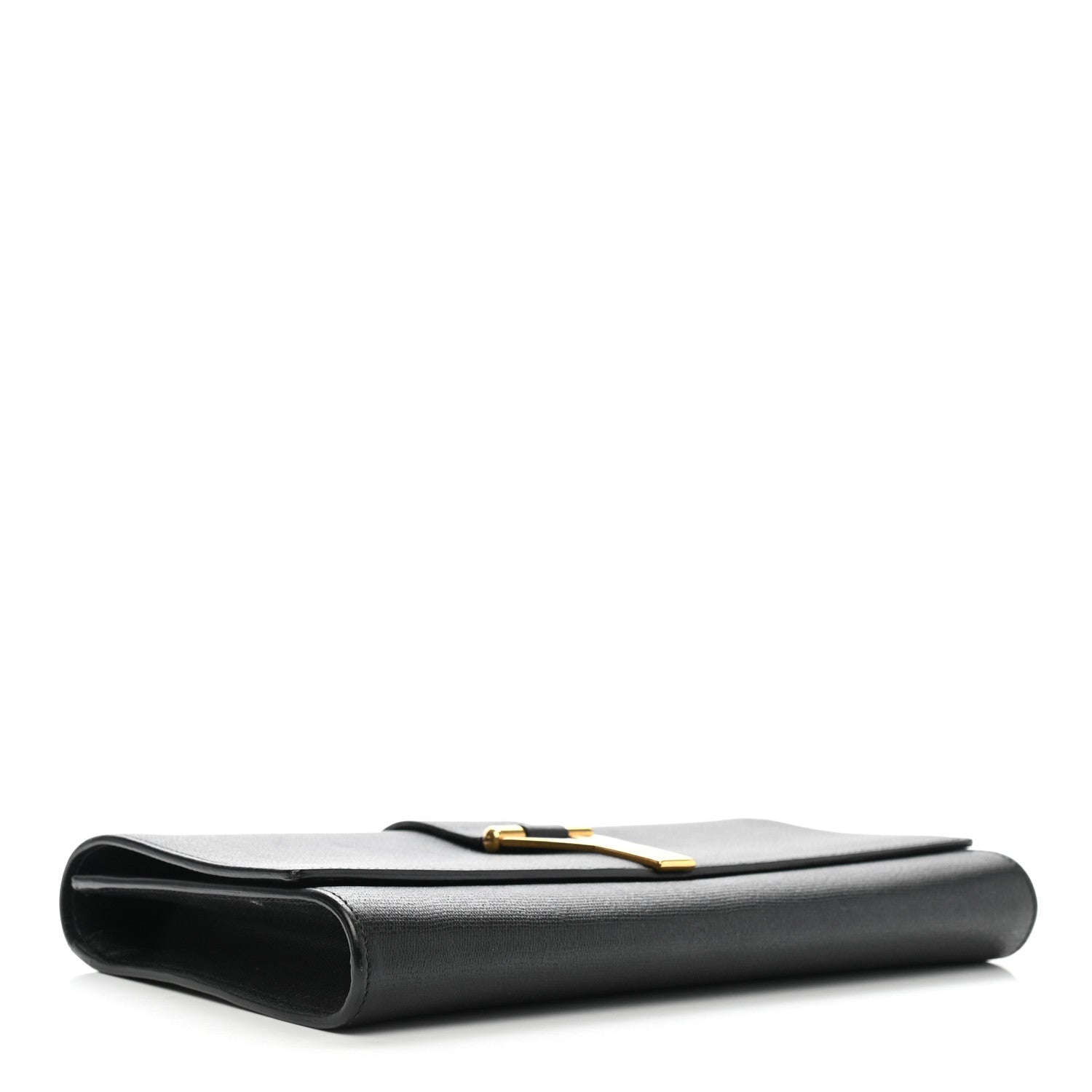 Saint Laurent Textured Calfskin Classic Y Ligne Clutch Black 3 of 6