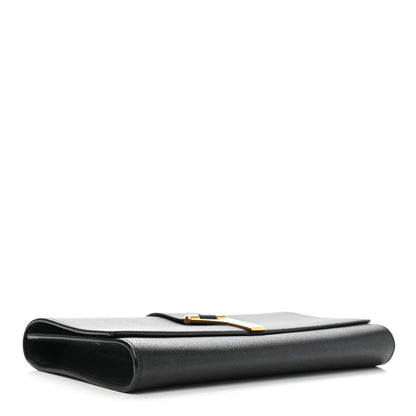 Saint Laurent Textured Calfskin Classic Y Ligne Clutch Black 3 of 6