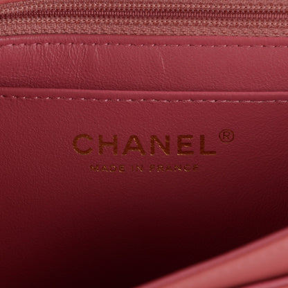 Chanel Lambskin Quilted Valentine Charms Medium Single Flap Pink 6 of 8