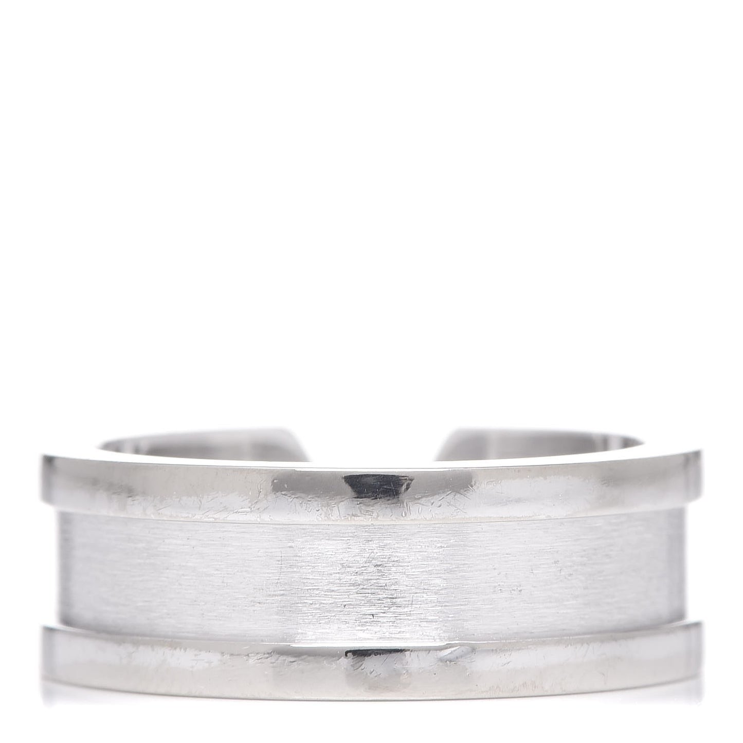 18K White Gold 6.5mm C De Ring 49 4.75