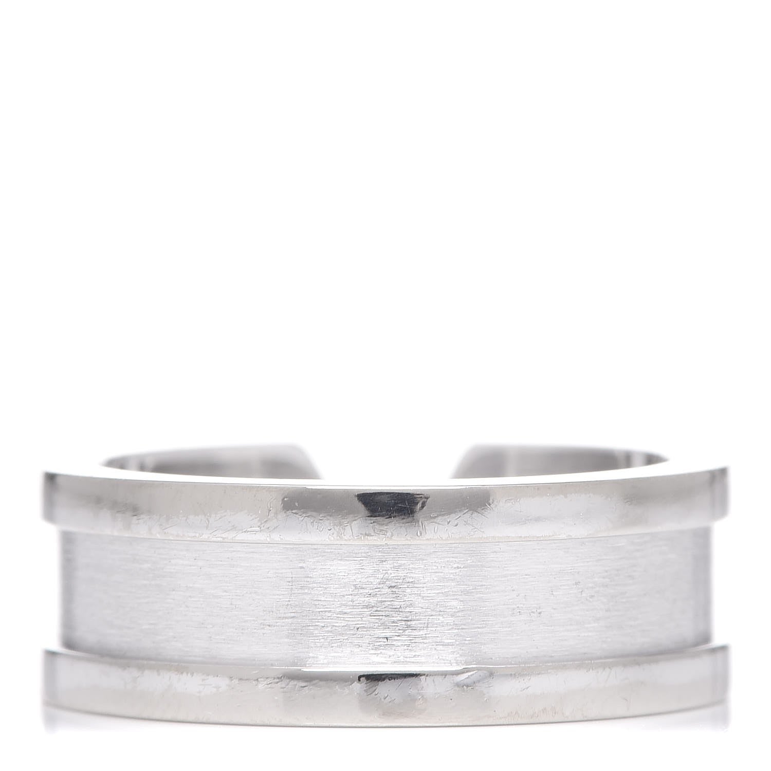Cartier 18K White Gold 6.5mm C De Ring 49 4.75 3 of 6