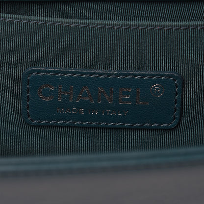Chanel Lambskin Quilted Medium Boy Flap Dark Green 6 of 13