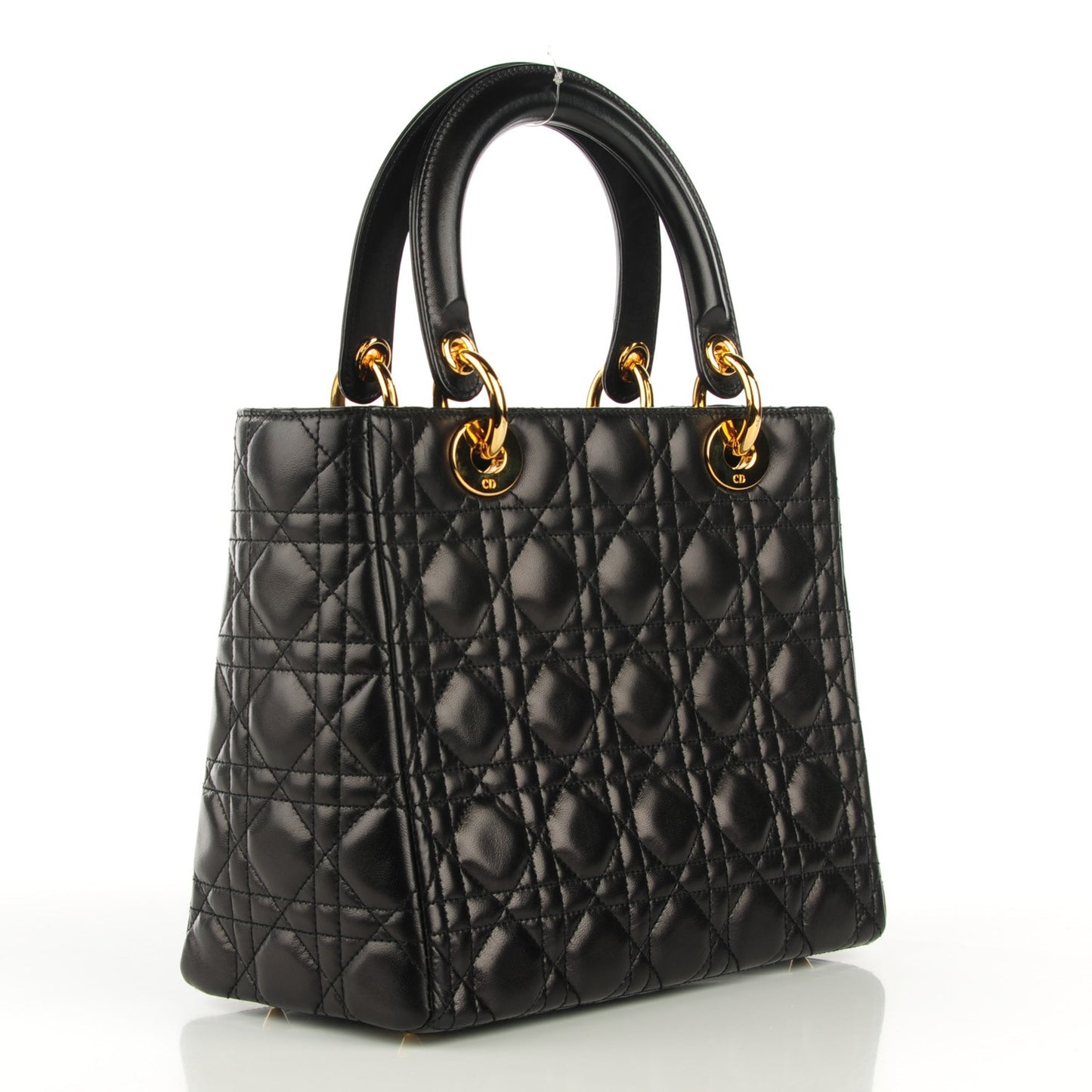 Lambskin Cannage Medium Lady Dior Black
