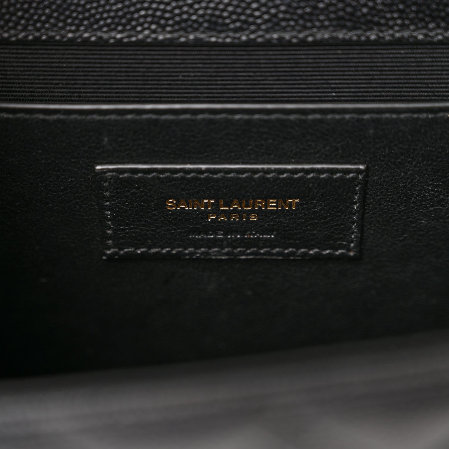 Grain De Poudre Textured Mixed Matelasse Triquilt Medium Monogram Satchel Black