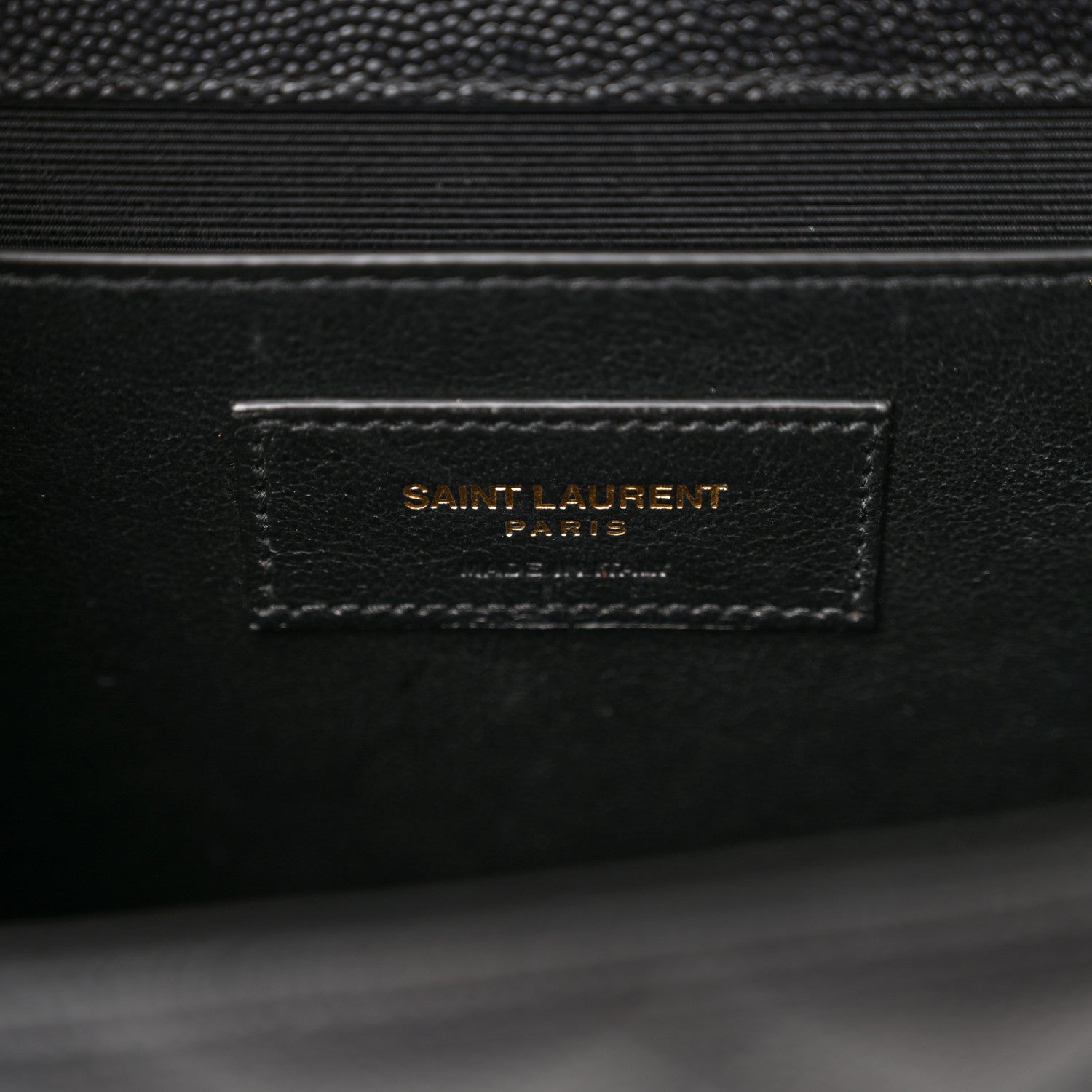 Saint Laurent Grain De Poudre Textured Mixed Matelasse Triquilt Medium Monogram Satchel Black 6 of 12