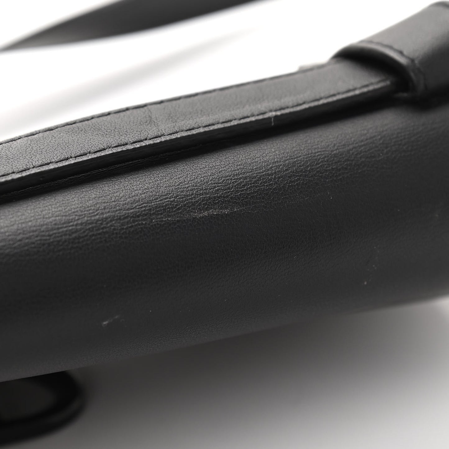 Ultra Matte Calfskin Saddle Belt Bag Black