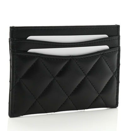 Chanel Lambskin Quilted Card Holder Black 3 of 9
