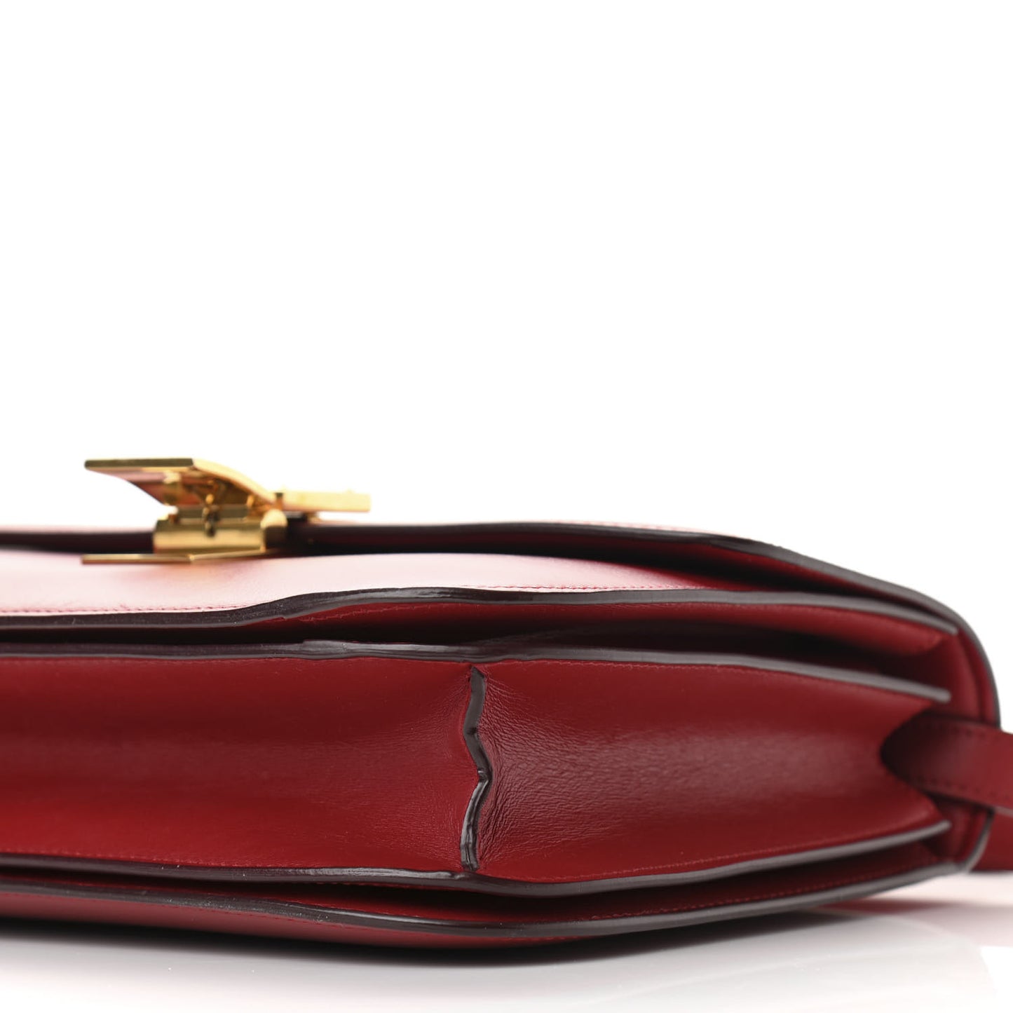 Box Calfskin Medium Classic Box Flap Bag Red
