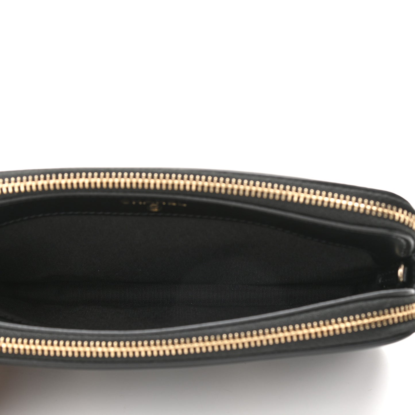Caviar Quilted CC Filigree Clutch With Chain Black