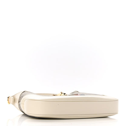 Gucci GG Supreme Monogram Azalea Calfskin Web Small Jackie 1961 Hobo Beige Ebony Mystic White 4 of 9