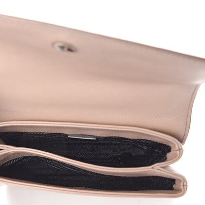 Prada Saffiano Soft Calfskin Chain Crossbody Bag Cipria 5 of 9