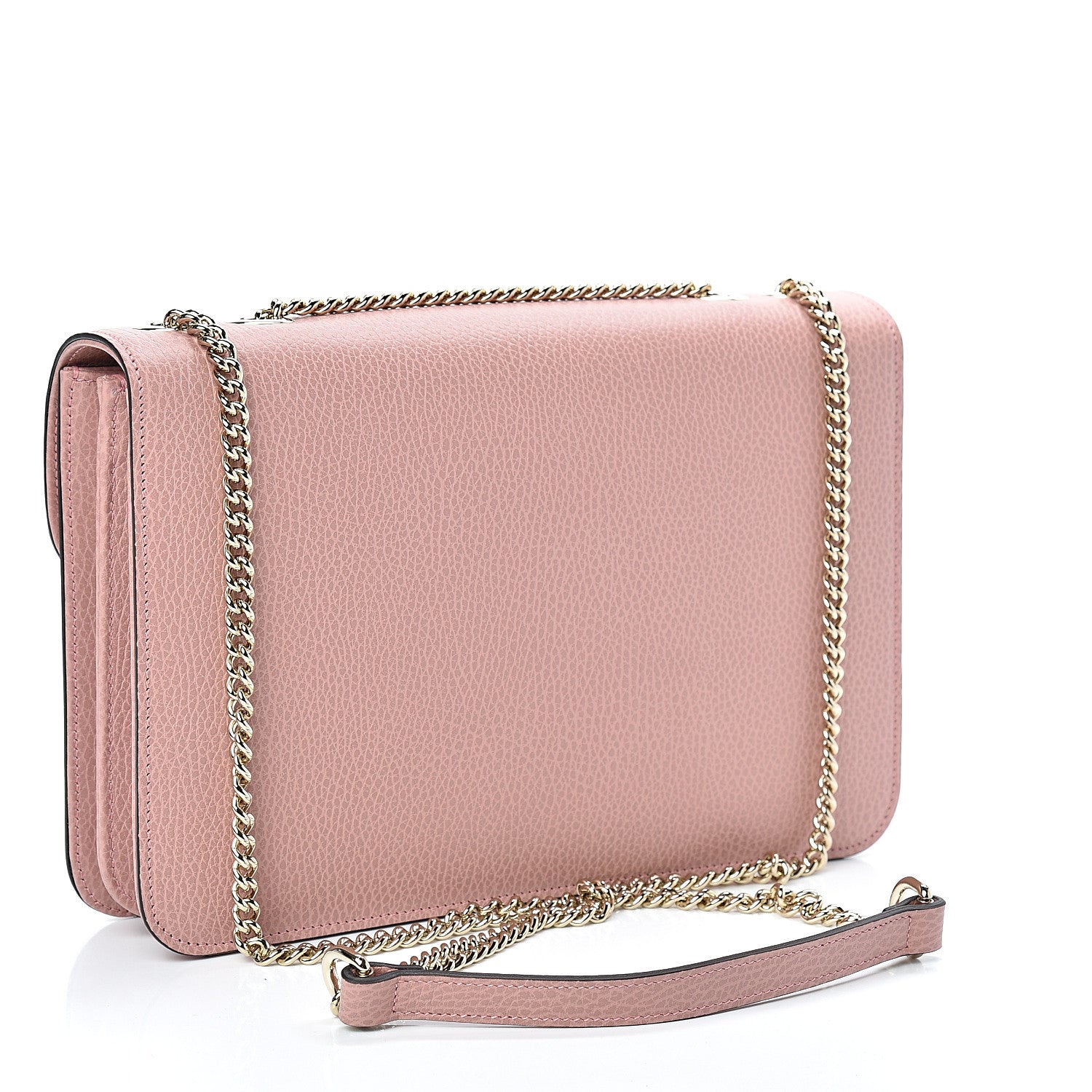 Gucci Dollar Calfskin Interlocking G Shoulder Bag Soft Pink 2 of 7