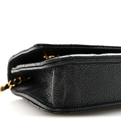 Chanel Caviar Quilted Wallet On Chain WOC Black 10 of 12