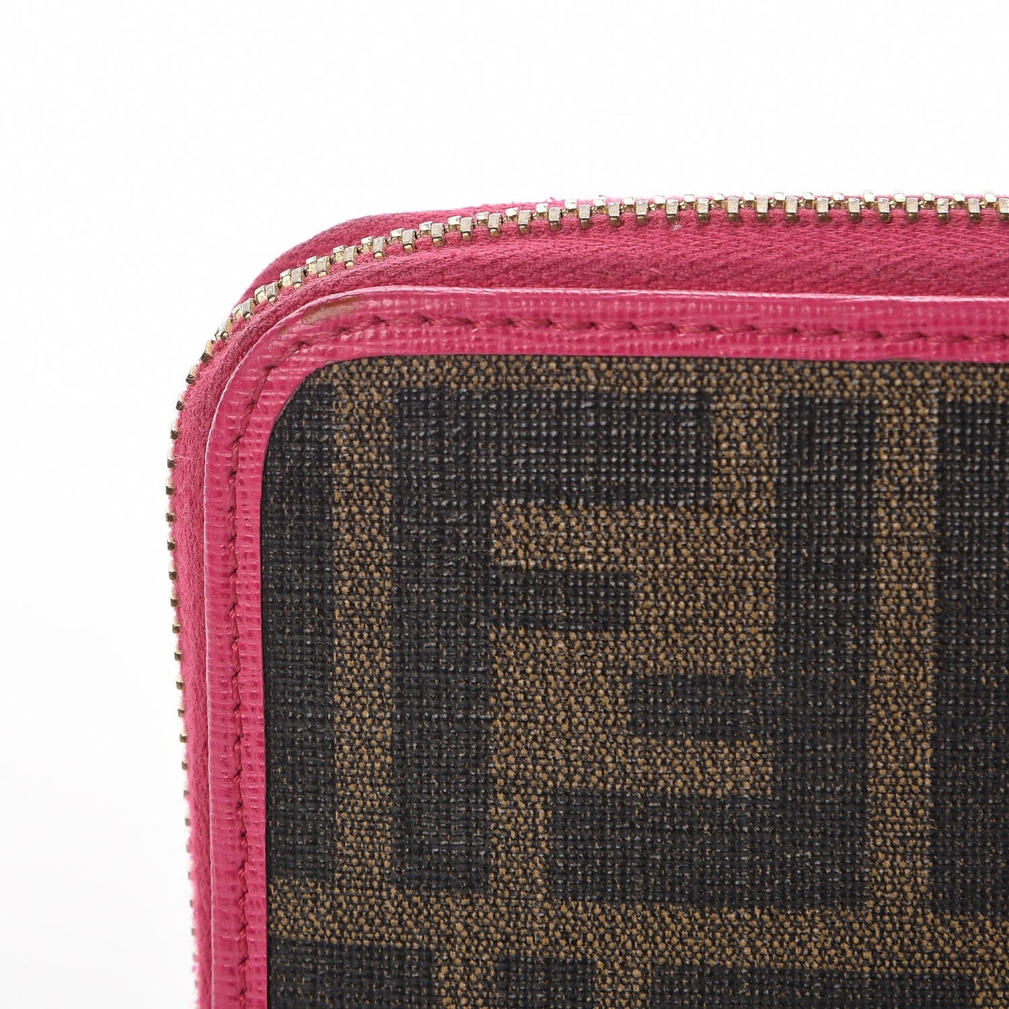 Zucca Spalmati Vitello Elite Zip Around Wallet Tobacco Ciclamino