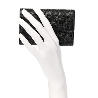 Chanel Caviar Quilted Flap Card Holder Black 2 of 9