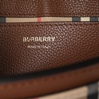 Burberry Calfskin Vintage Check Note Crossbody Bag Tan 6 of 10