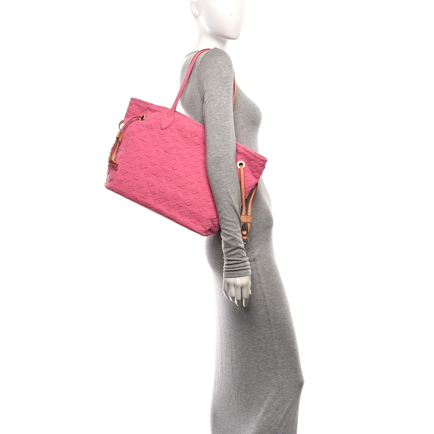 Monogram Denim Neverfull MM Rose
