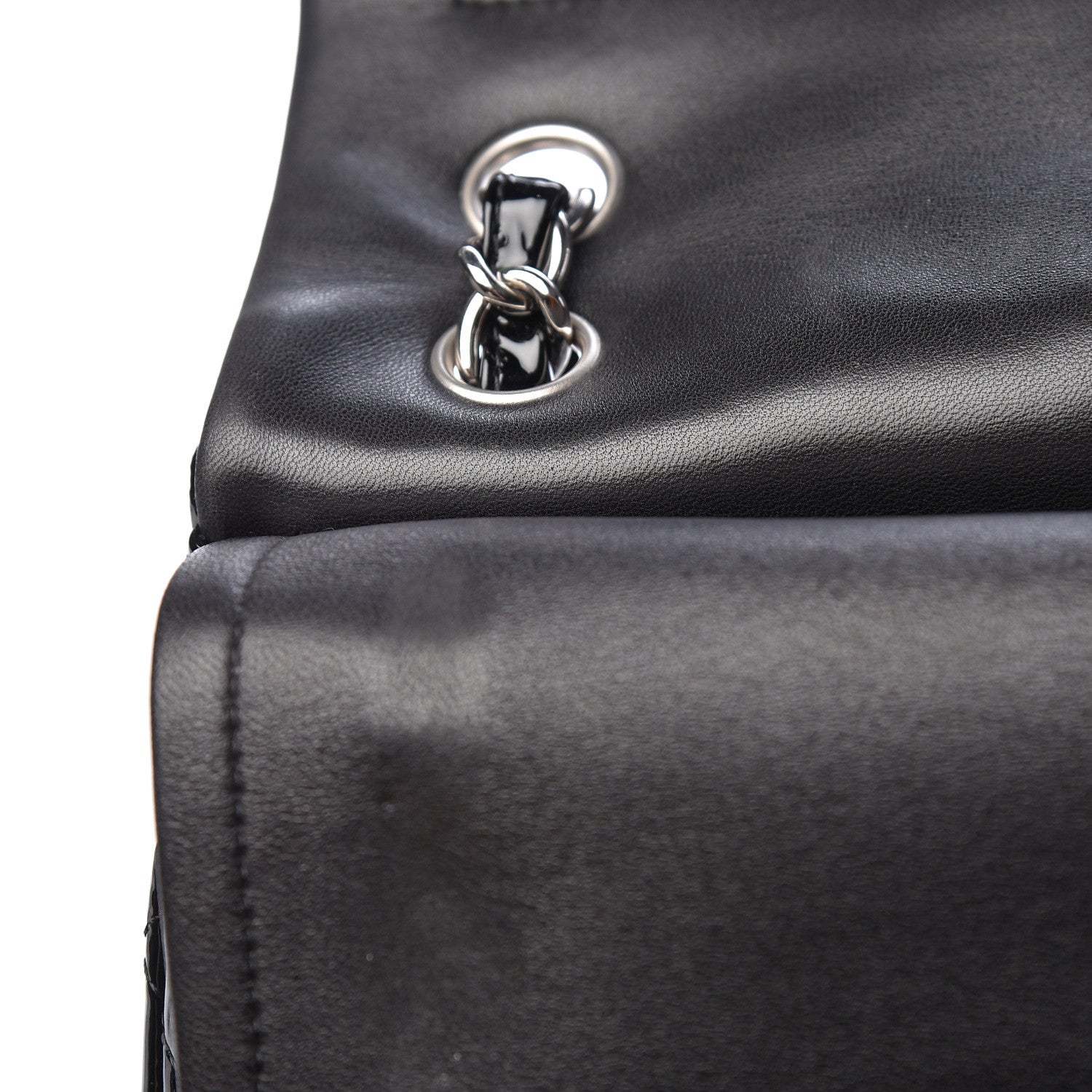 Chanel Patent Quilted Jumbo Double Flap Black 13 of 15