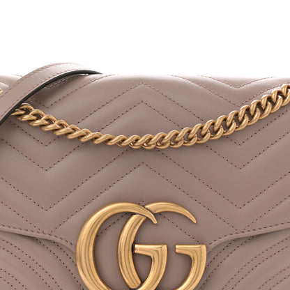 Gucci Calfskin Matelasse Medium GG Marmont Shoulder Bag Porcelain Rose 8 of 10