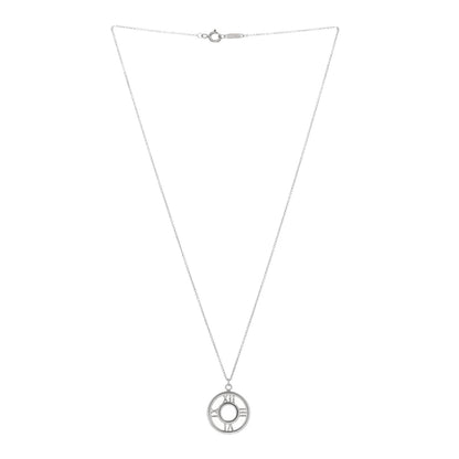 Tiffany Sterling Silver Medium Atlas Open Pendant Necklace 2 of 3
