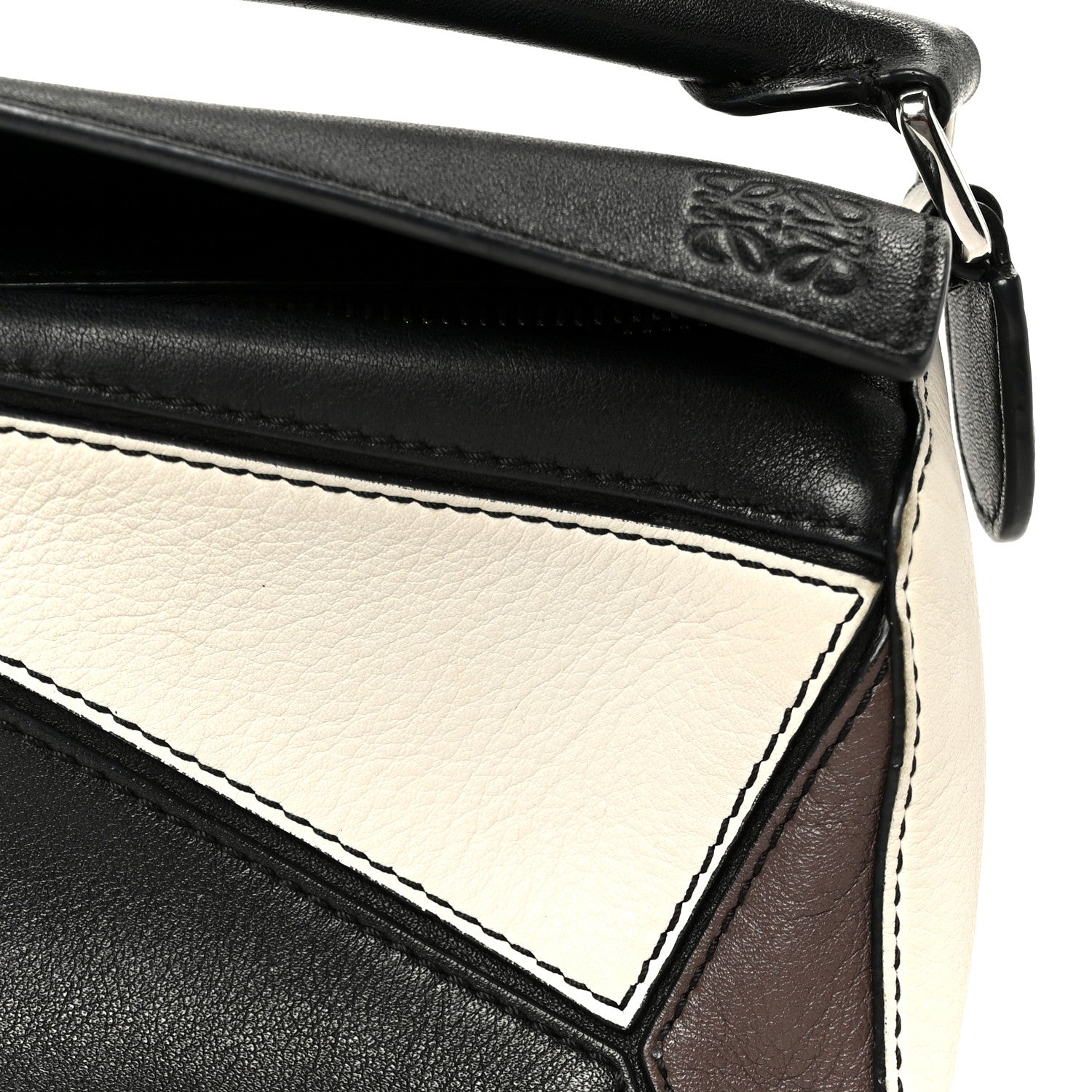 Loewe Calfskin Mini Puzzle Bag Black Taupe 9 of 11