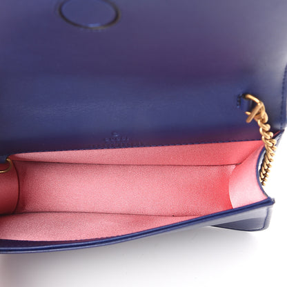 Gucci Velvet Matelasse GG Marmont Mini Bag Cobalt Blue 4 of 8