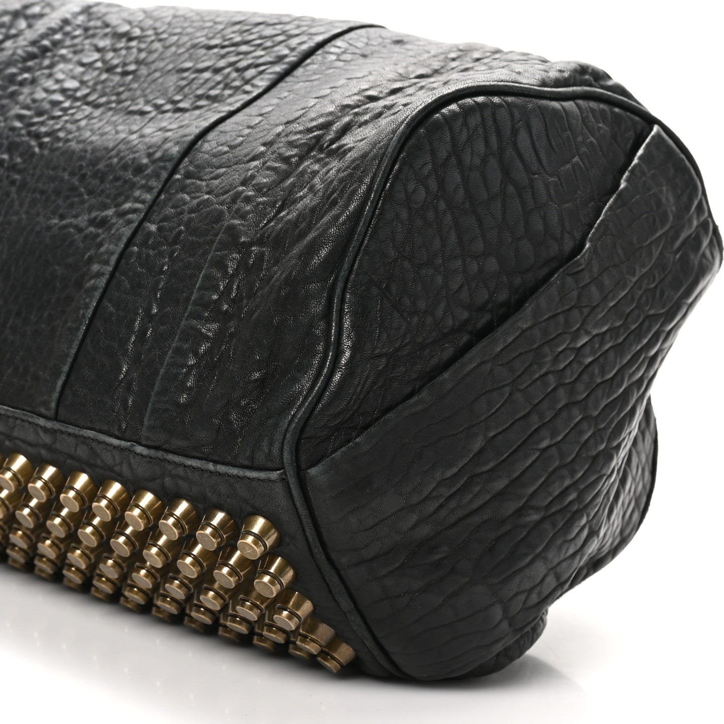 Pebbled Lambskin Rockie Antique Brass Hardware