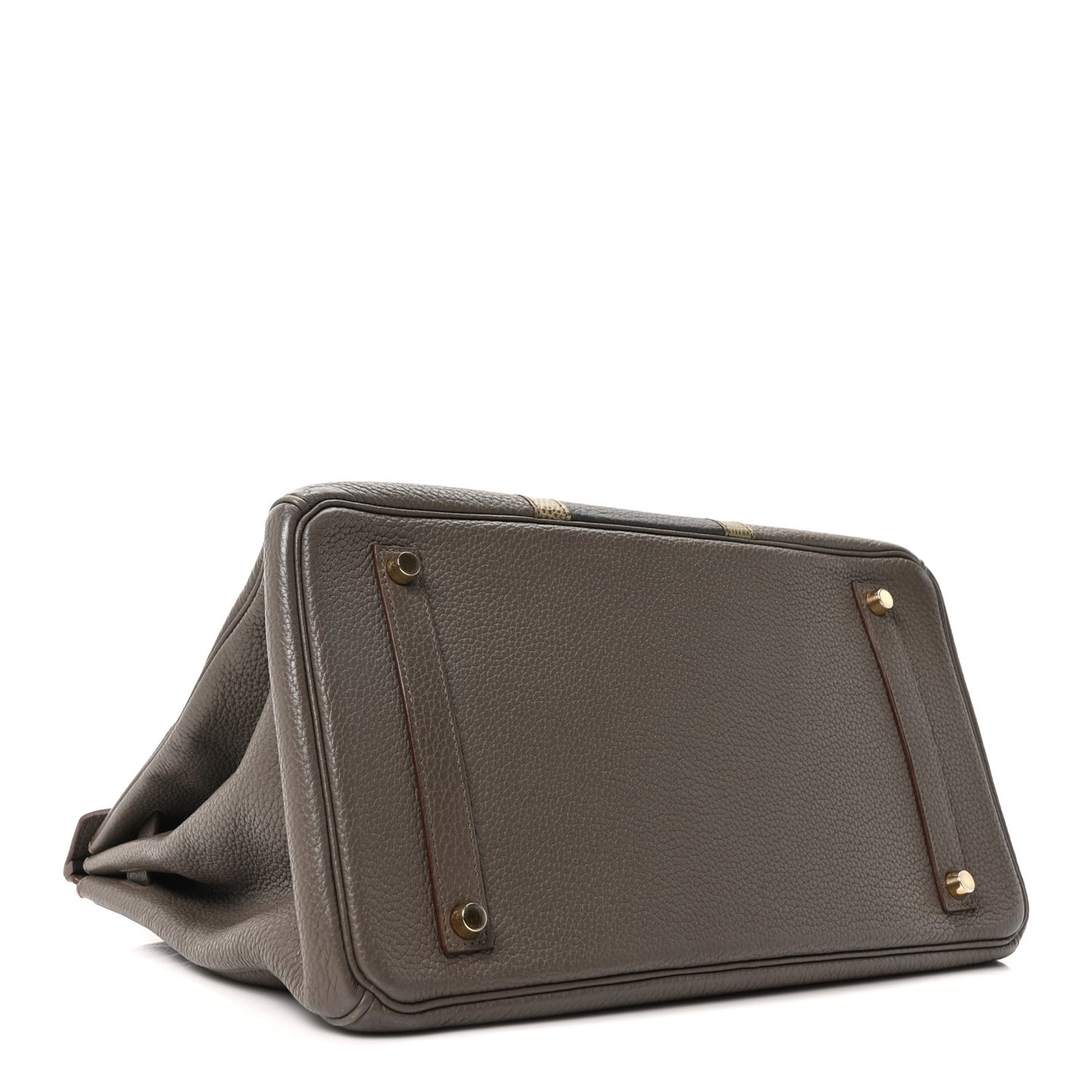 Taurillon Clemence Lizard Club Birkin 35 Etain Graphite