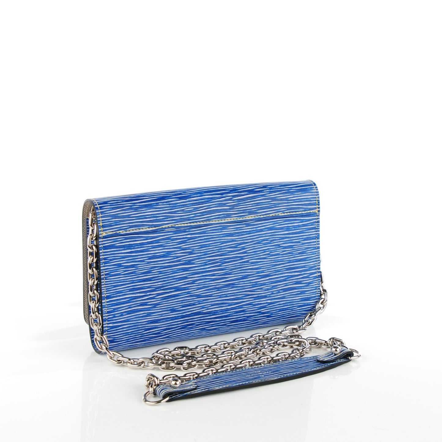 Epi Twist Chain Wallet Denim Light