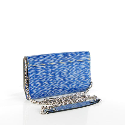Louis Vuitton Epi Twist Chain Wallet Denim Light 3 of 7