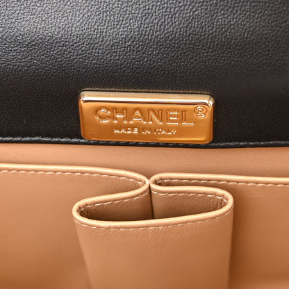 Chanel Lambskin Quilted Mini Golden Plate Flap Black 6 of 11