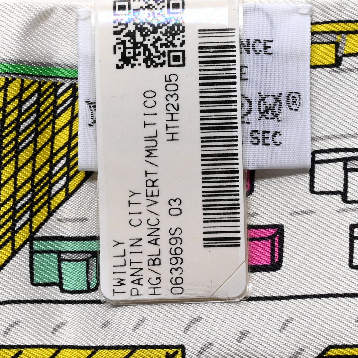 Silk Pantin City Twilly White Vert Multicolor