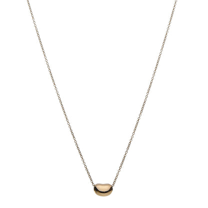 Tiffany 18K Yellow Gold 9mm Elsa Peretti Bean Pendant Necklace 1 of 5