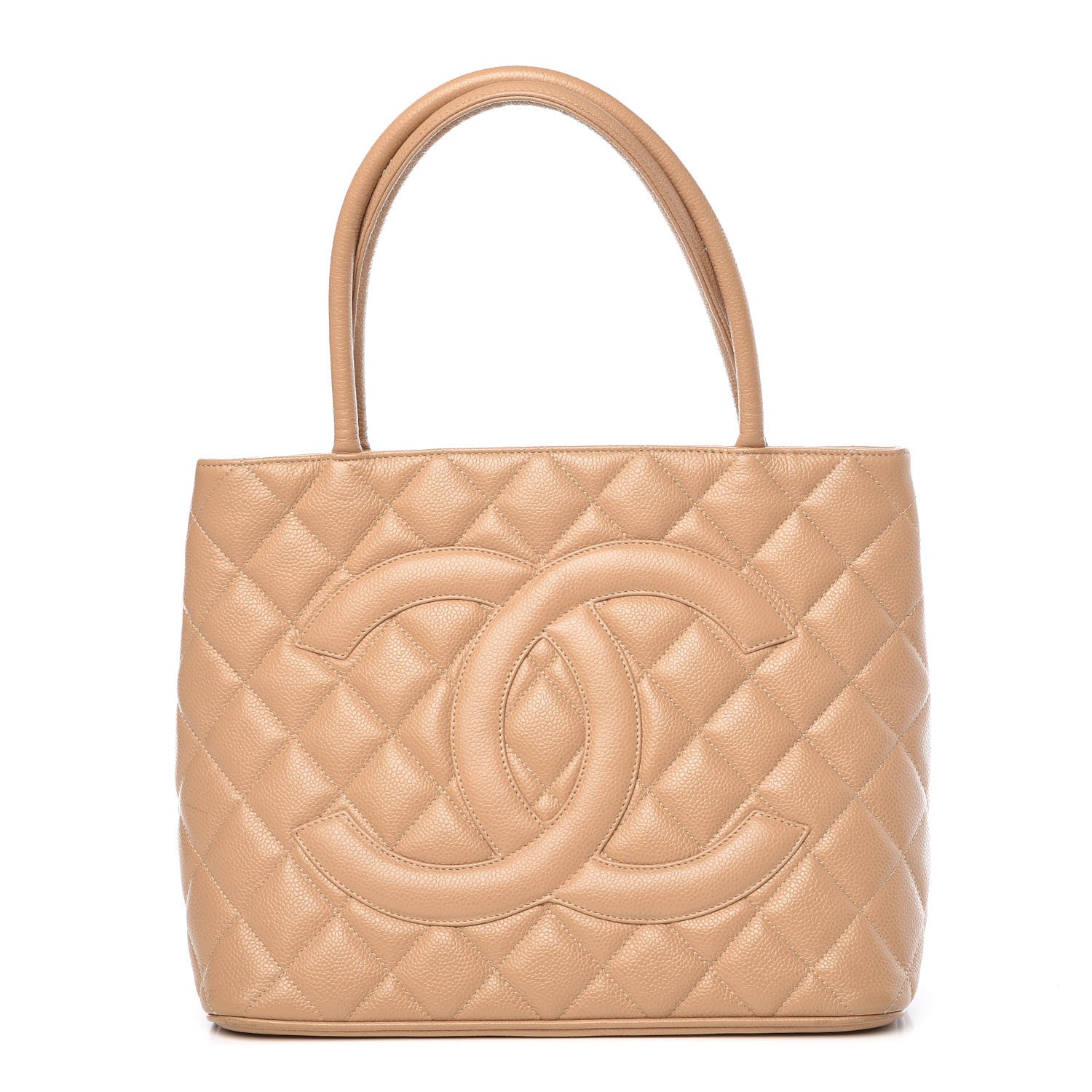 Chanel Caviar Quilted Medallion Tote Beige 1 of 20