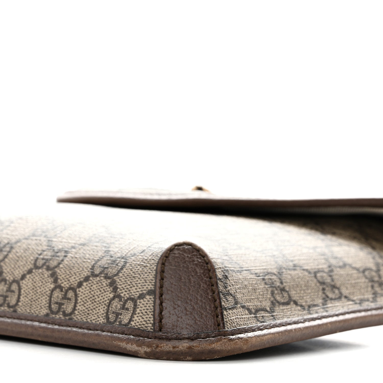 Gucci GG Supreme Monogram Web Medium Neo Vintage Flap Messenger Bag Beige New Acero 10 of 13