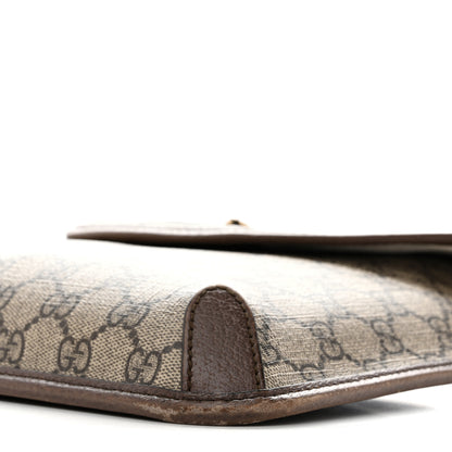 Gucci GG Supreme Monogram Web Medium Neo Vintage Flap Messenger Bag Beige New Acero 10 of 13