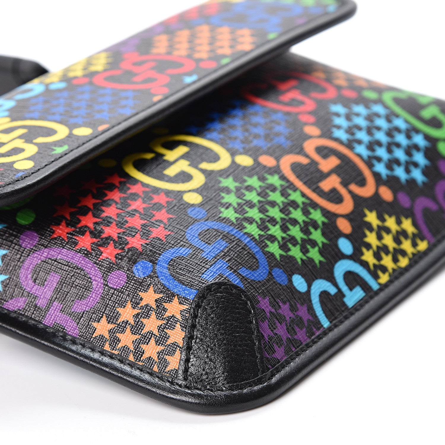 Gucci GG Supreme Monogram Psychedelic Slim Belt Bag Black 9 of 10