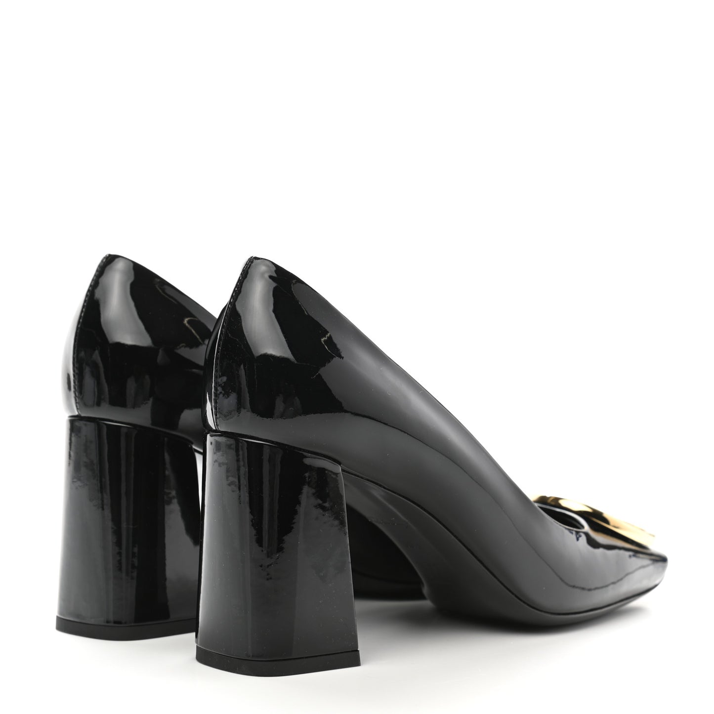 Patent Calfskin Madeleine Pumps 38.5 Black