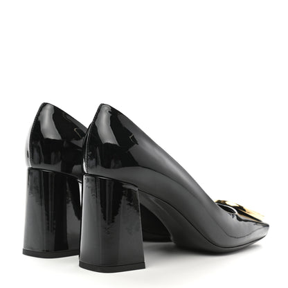 Louis Vuitton Patent Calfskin Madeleine Pumps 38.5 Black 4 of 8