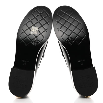 Chanel Calfskin CC Moccasin Loafers 40 Black 5 of 9