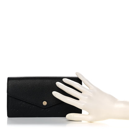 Louis Vuitton Empreinte Sarah Wallet NM Black 2 of 12