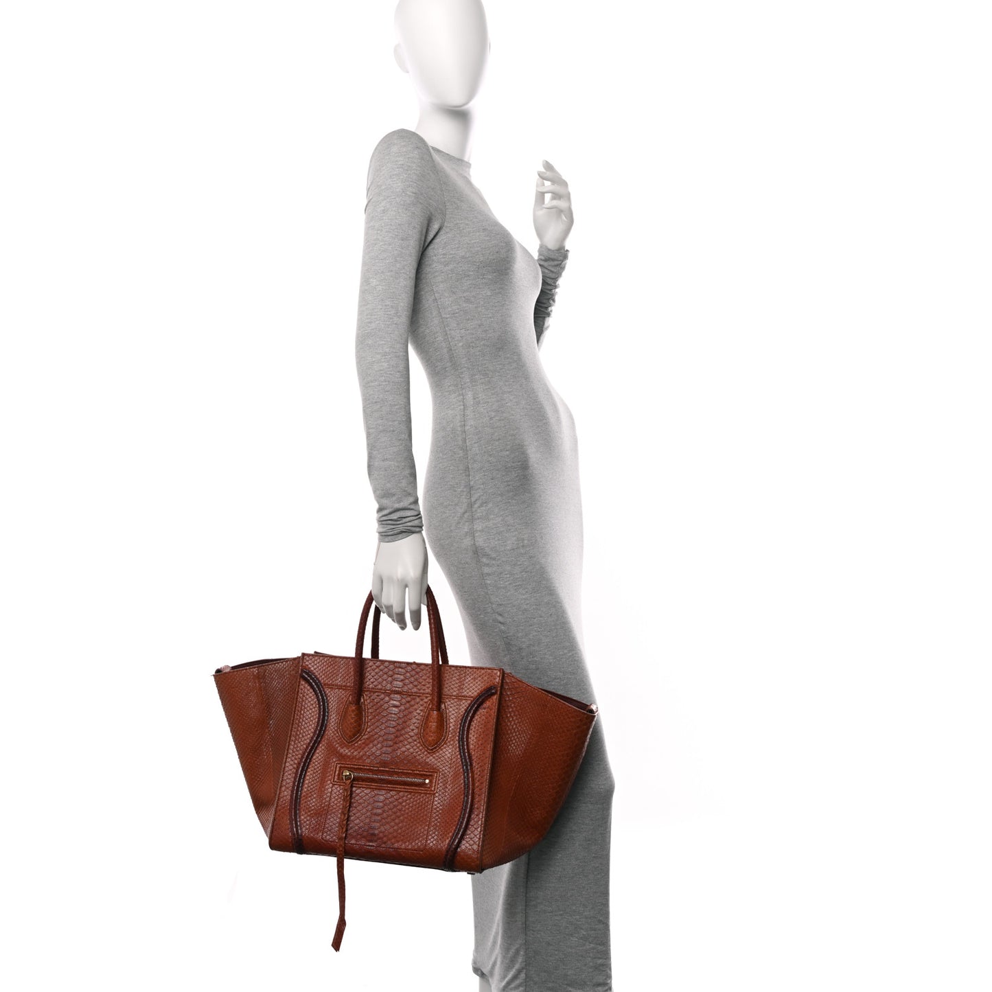 Snakeskin Medium Phantom Luggage Chestnut