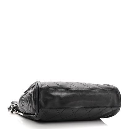 Chanel Lambskin Stitched Medium Ultimate Soft Tote Black 4 of 13